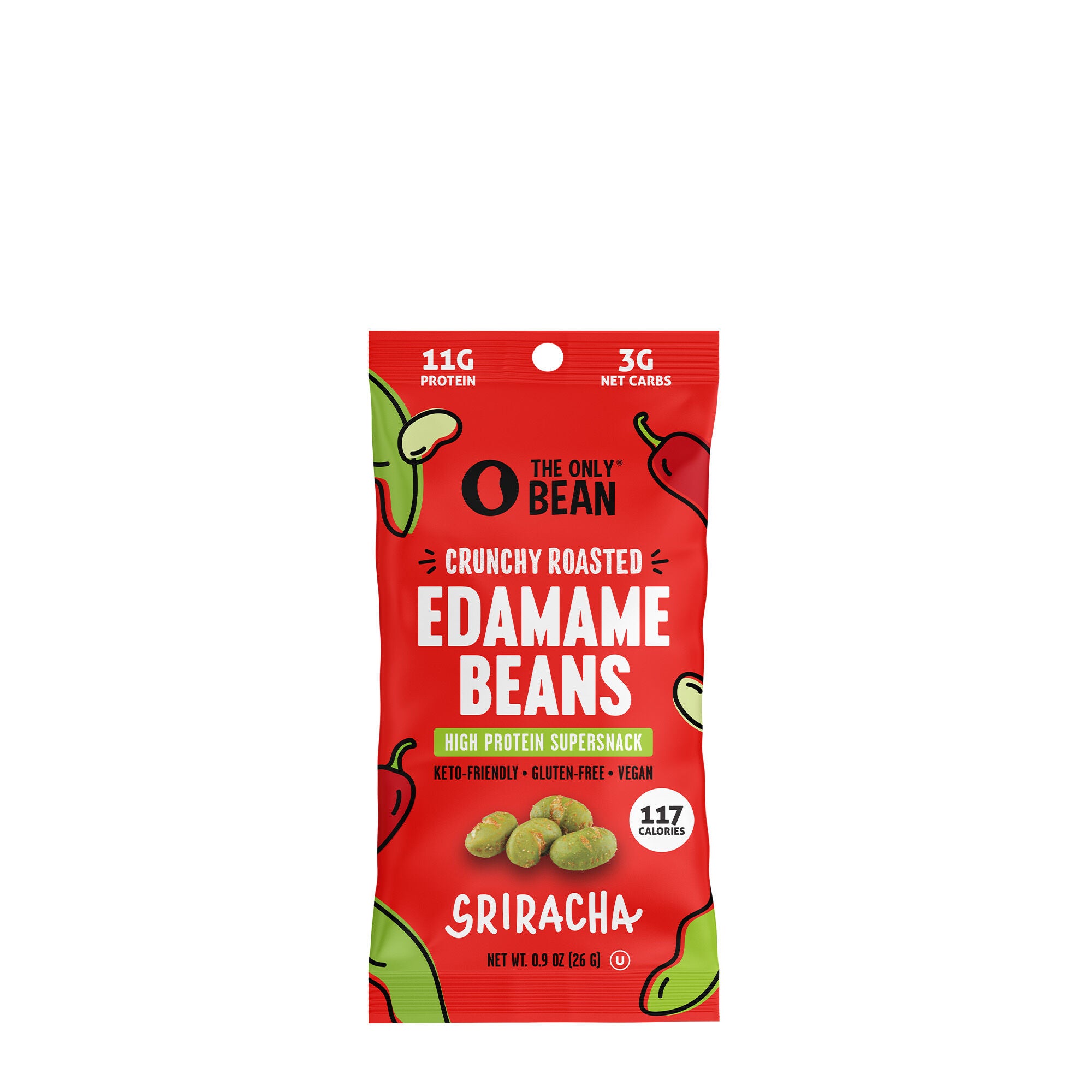 The Only Bean - Crunchy Roasted Edamame Beans - Sriracha
